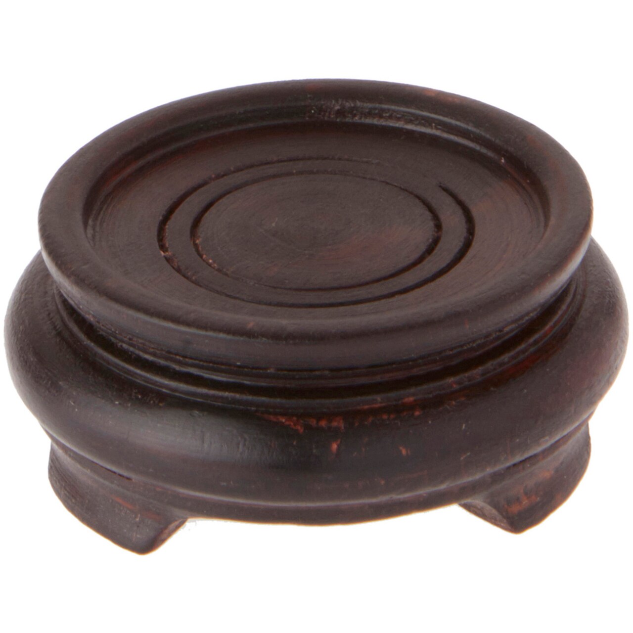 Bard's Dark Wood Decorative Base, 1.25" H x 2.875" W x 2.875" D (2" Display Diameter)